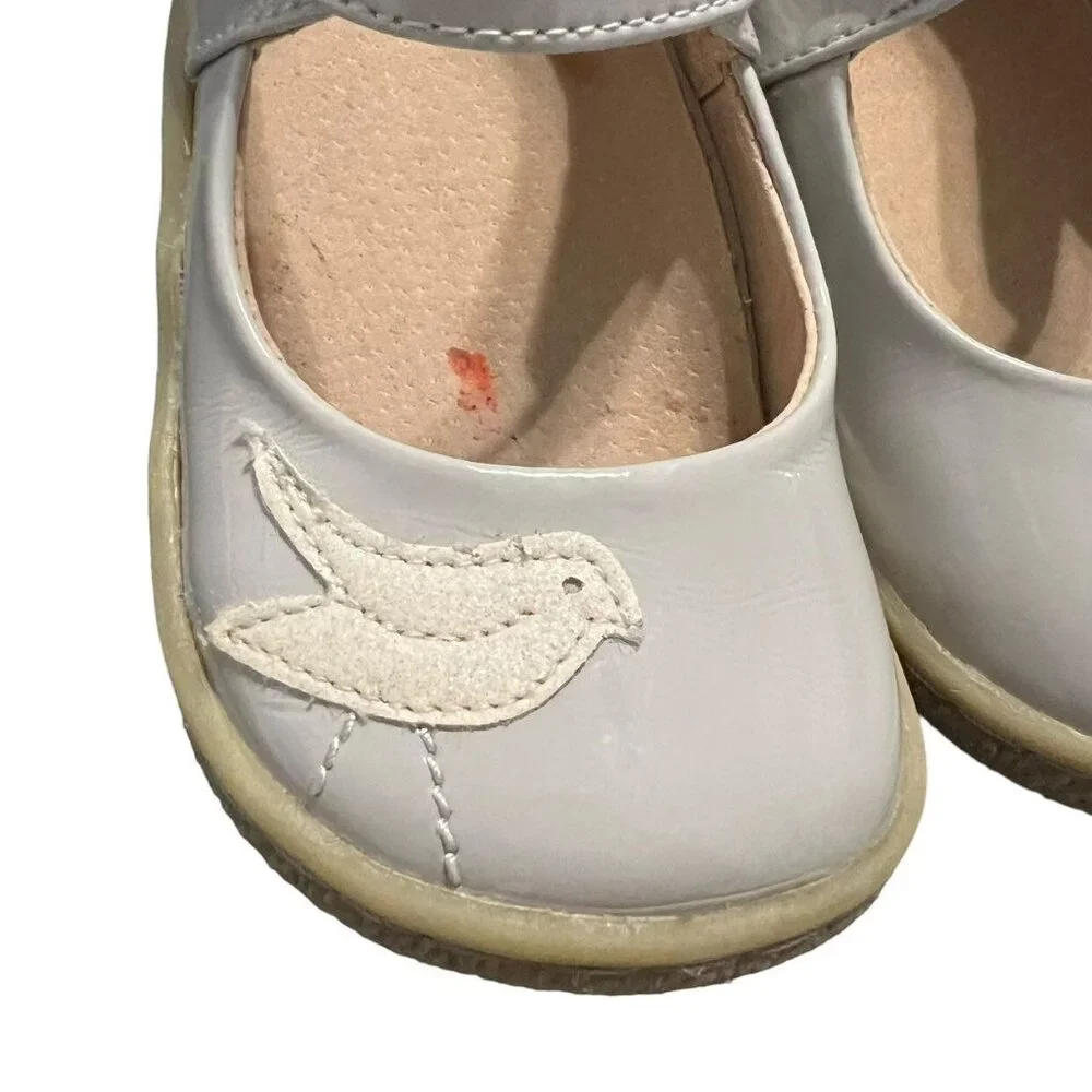 Livie & Luca Sz 8 Grey Pio Pio Patent Leather Mary Jane Shoes